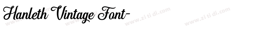 Hanleth Vintage Font字体转换
